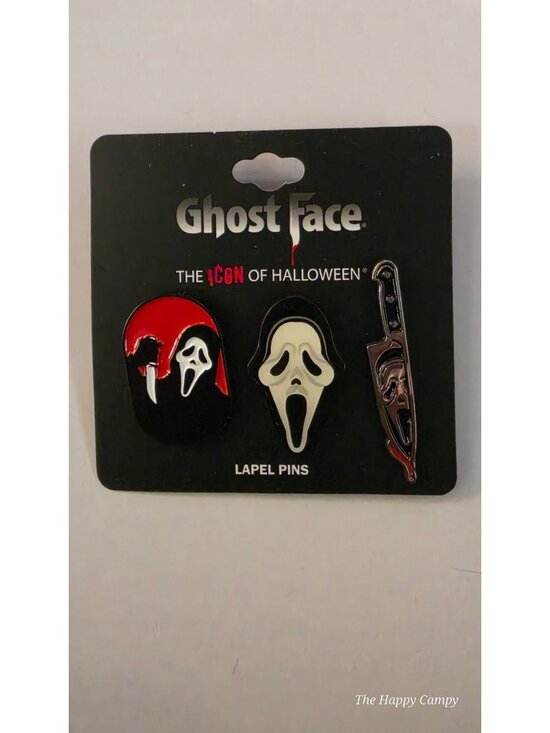 Bioworld Other - Ghost Face 3-Piece Enamel Lapel Pin Set Knife Mask Horror Halloween Bioworld
